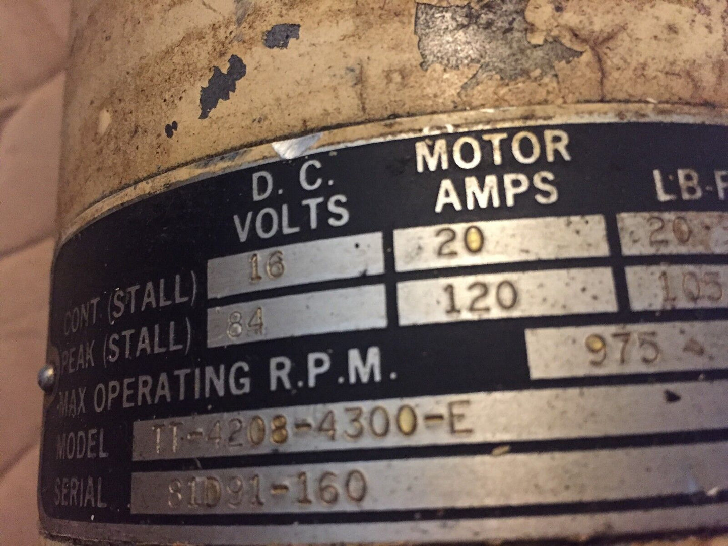 Inland Tt-4208-4300-E  Motion Servo Motor Inland Dc Tt42084300e ,Aq