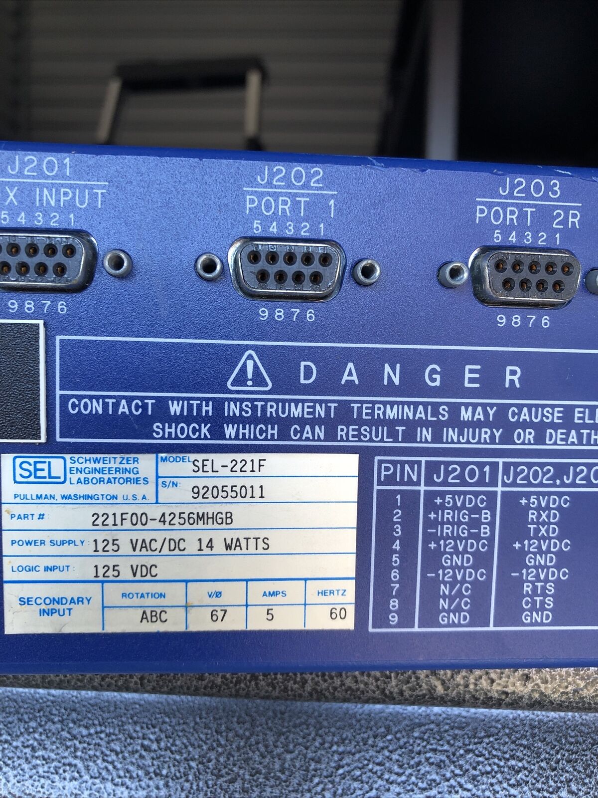 Sel Sel-221F,14 Watts,Schweitzer Engineering Relay Protection 221F00-4256Mhnb,Ev
