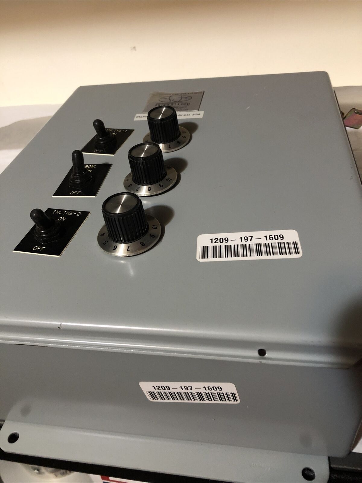 New Ampion 3Ga Hopper Bowl Controller,115Vac/ 15A,A-1210Ch,Bv