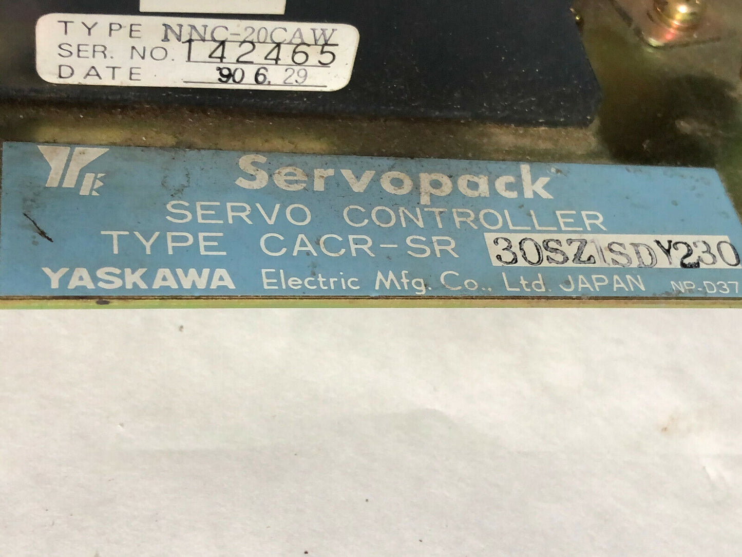 Yaskawa Nnc-20Caw,Cacr-Sr 30Sz1sdy230 Servo Drive Cacr-Srca 30Dzsy230,Aj
