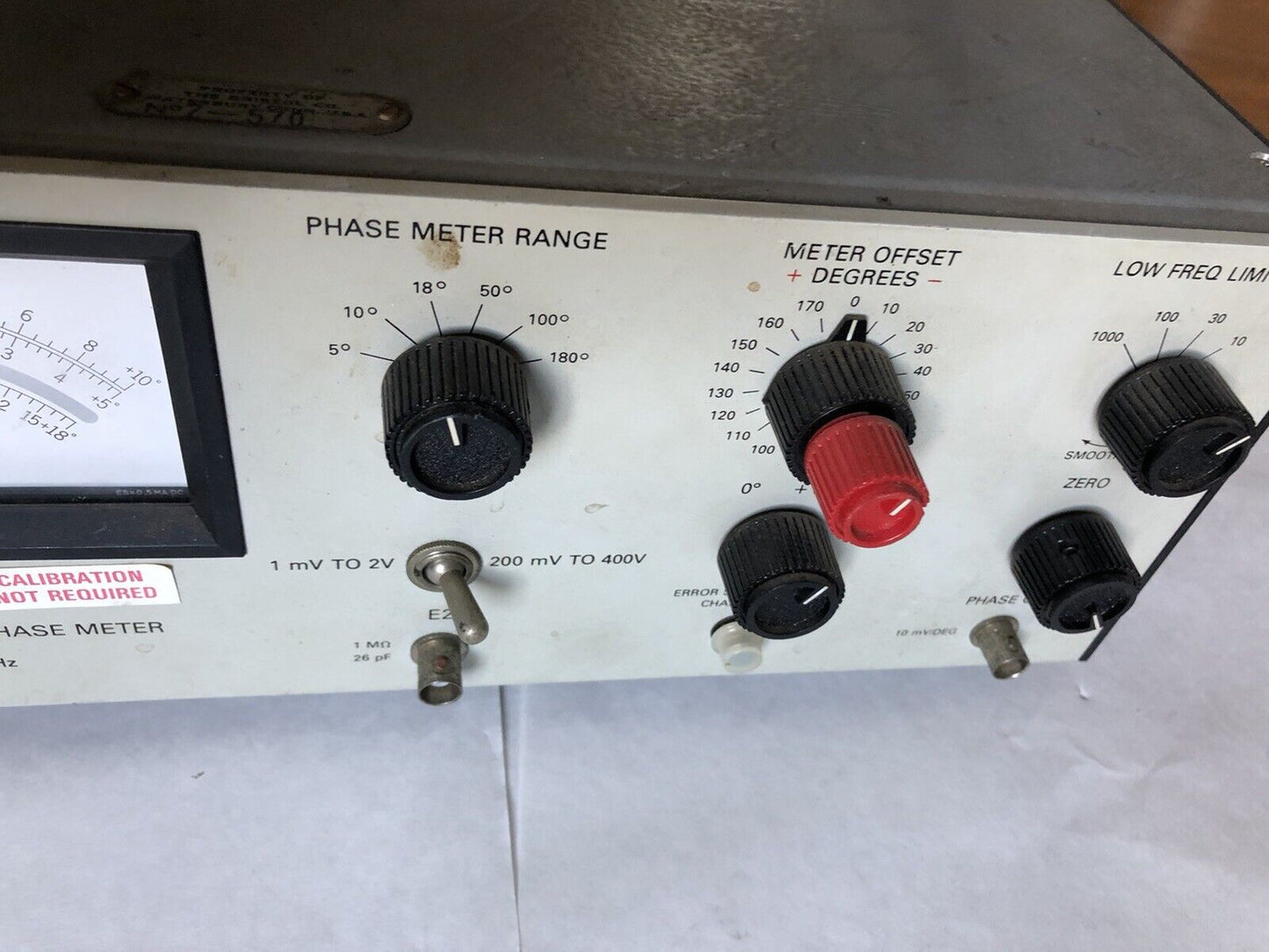 Wiltron 350 Phase Meter, 120 Vac ,Ev
