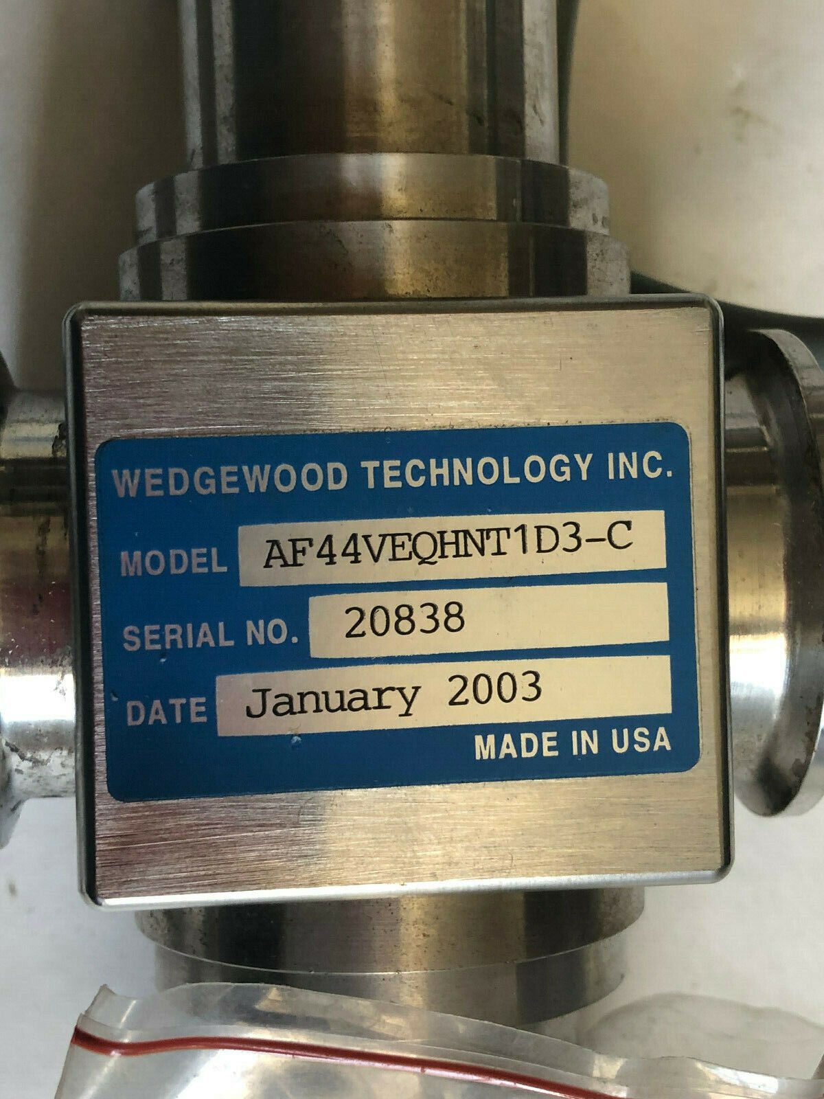 Wedgewood Technology Af44veqhnt1d3-C Flow Through Sensor,Emv Emc Iec 1010 ,Tj