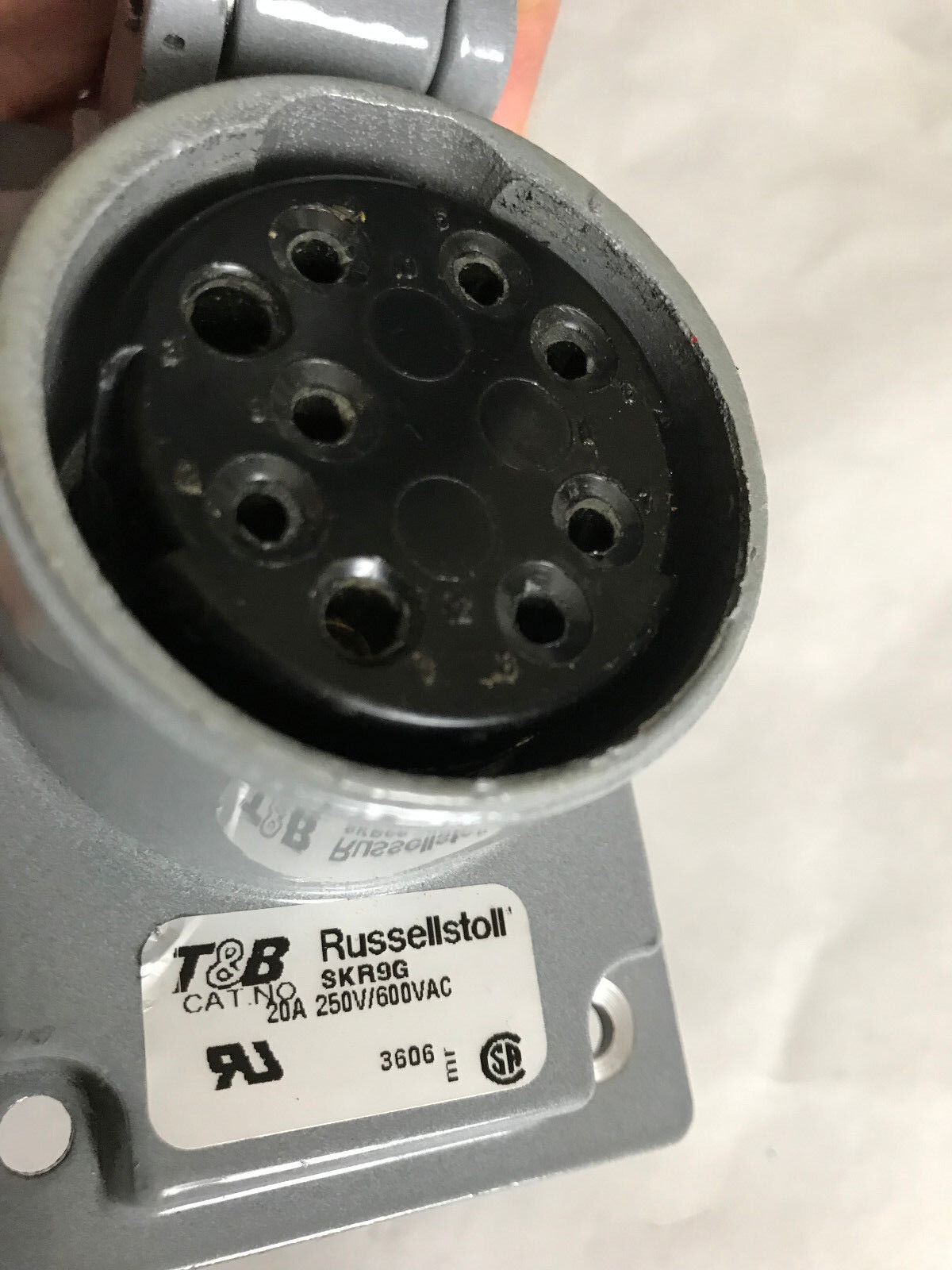 T&B B-10575,Ressellstoll Skr9g,Ska9g Receptacles,20 Amps, 250 Vdc,600 Vac,Sc