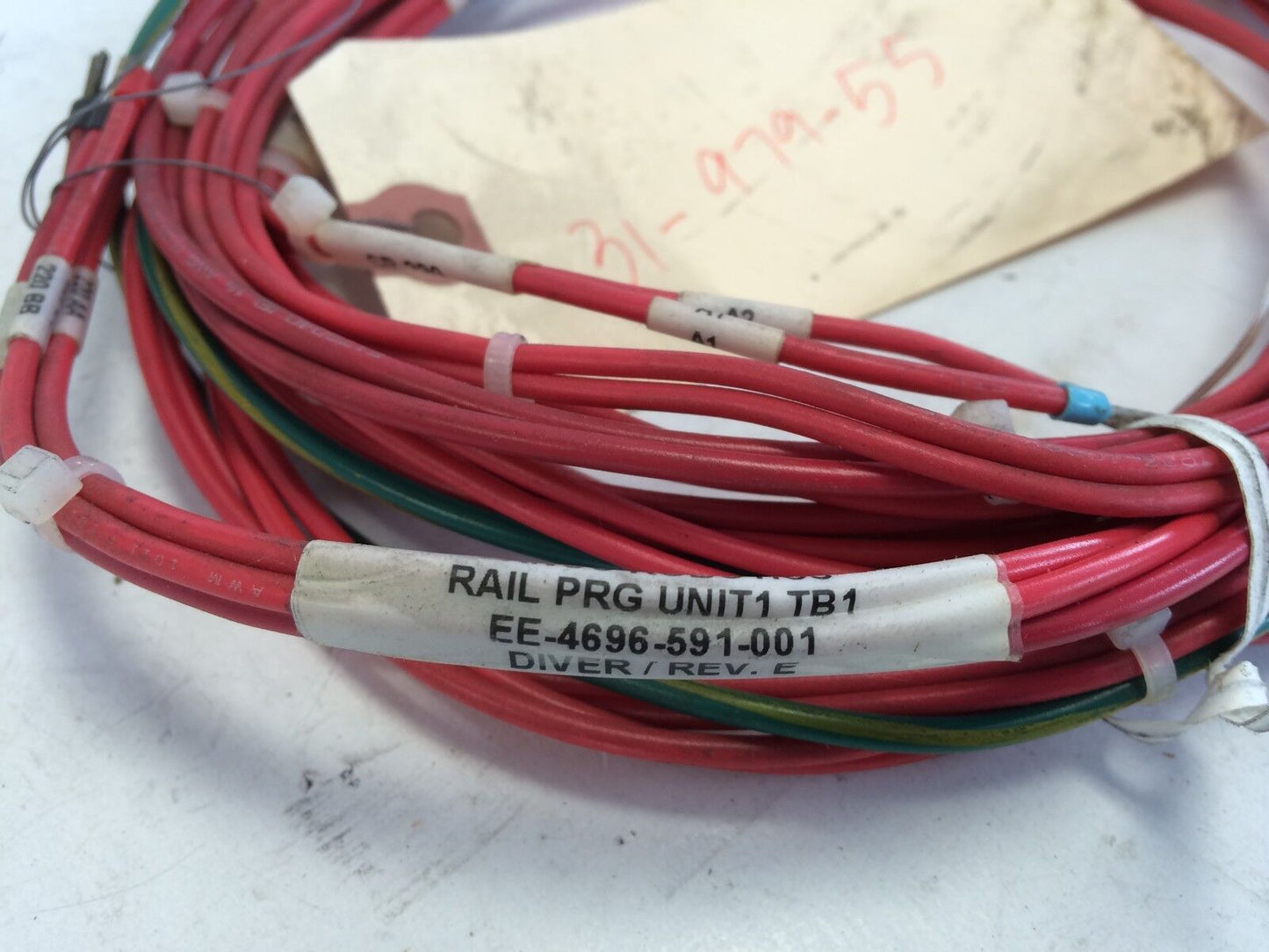 New Fanuc Ee-4696-591-001 Po# 430549 Rail Prg Unit1 Tb1 Diver Plc Cable,P-500,Si