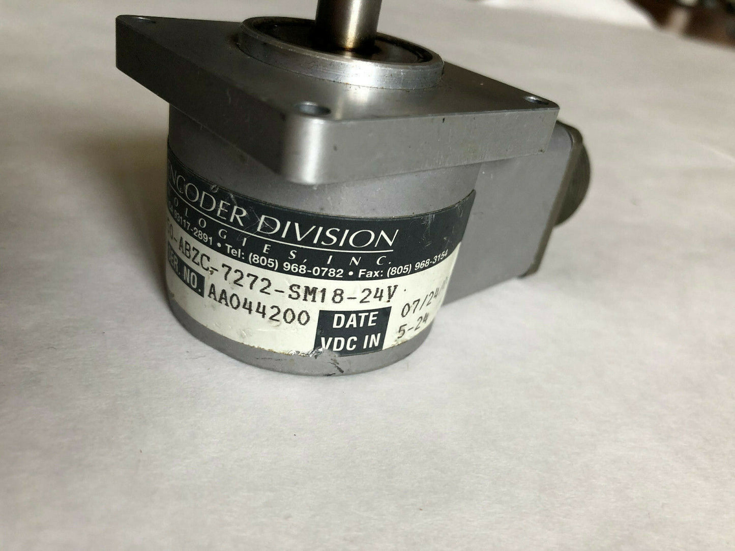 Bei Industrial Xh20db-37-Ss-250-Abzc-7272-Sm18-24V,924-01039-1981 Encoder,Sl