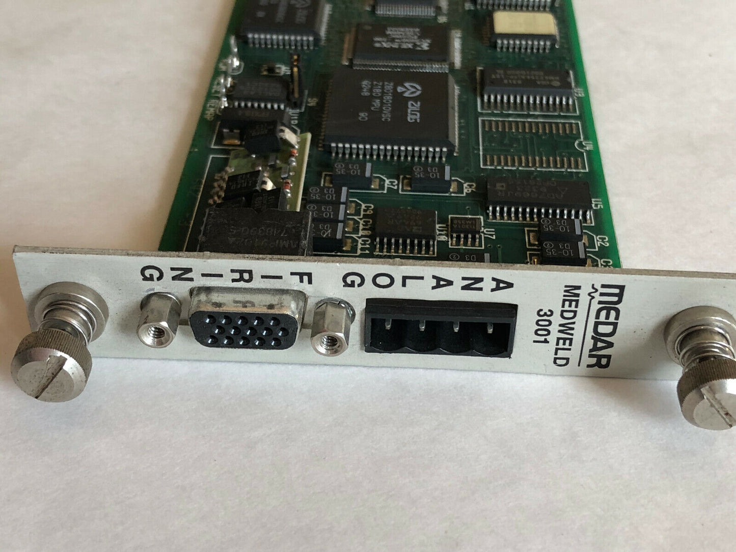 Lot 2 Medar Medweld 3001 1993 642-3  Pcb Board  One Missed Front Panel,Dk