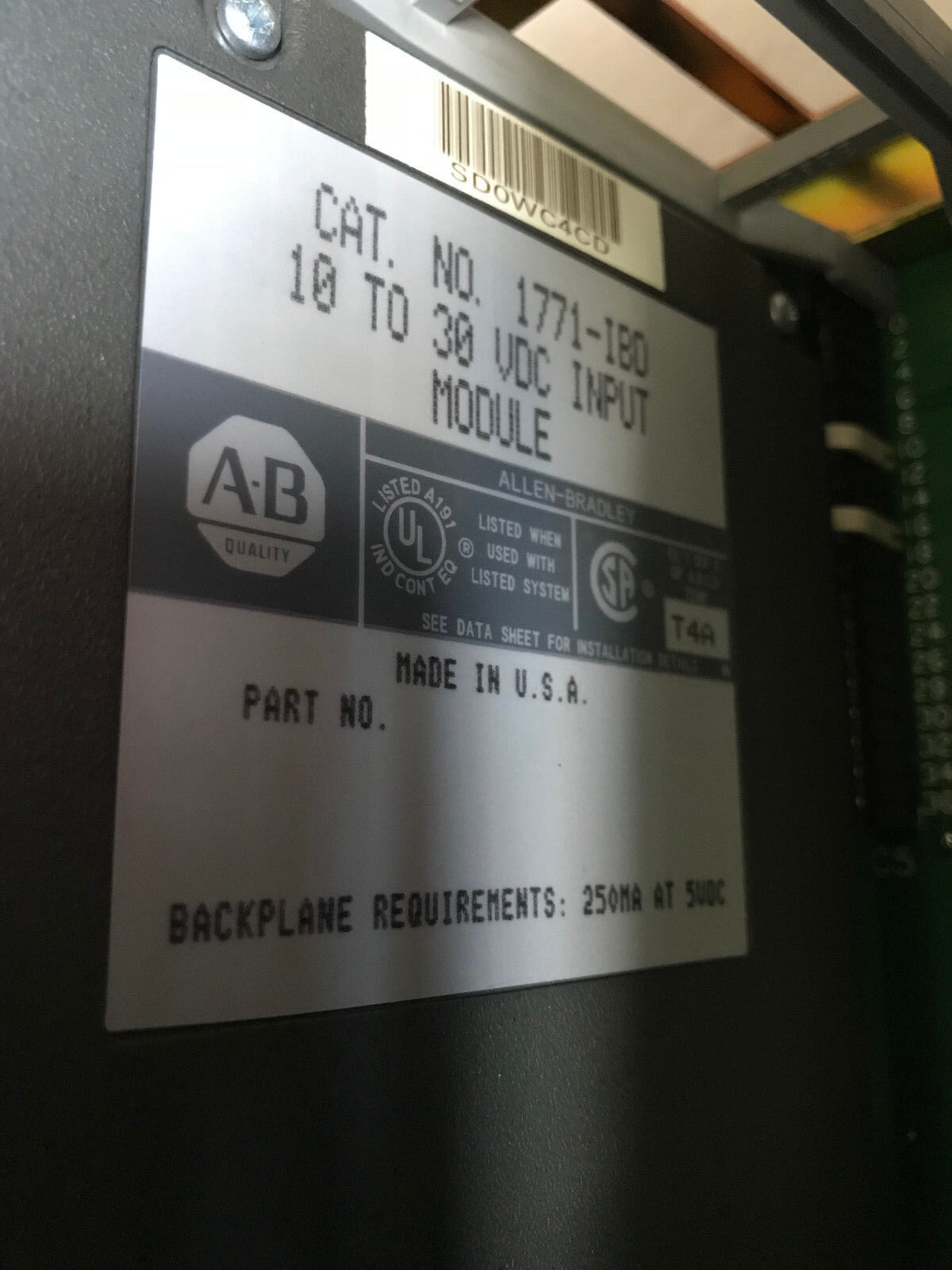 Allen Bradley Plc-5,1771-Obd Power Supply,1771-P7 B,1771-Asb,1771-Ibd,16 Slot,Ap