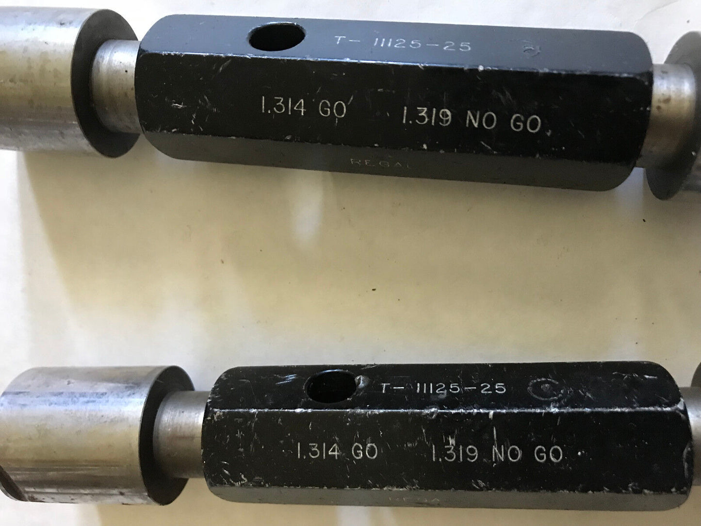 Lot 2 Regal Inspection Gage Go No Go Plug Gage 1.314 ,1.319,Ep