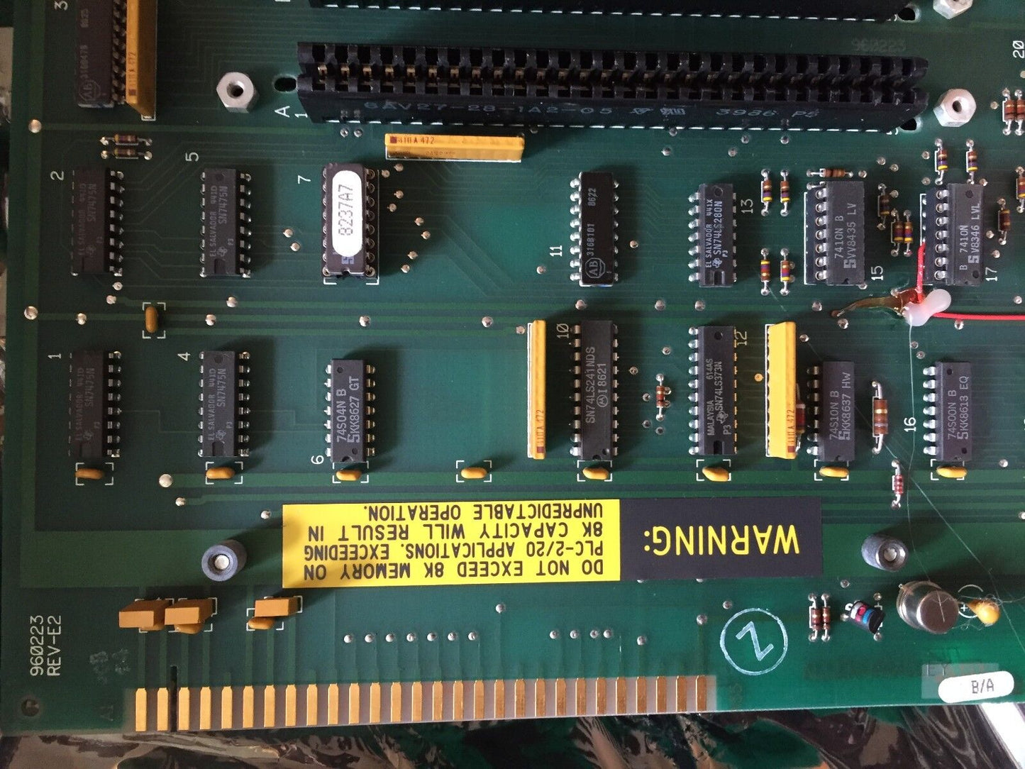 Allen Bradley 1772-Meb,960223 Rev-E2,966464 01,Ram Memory 16K Ram Plc-2/30,St
