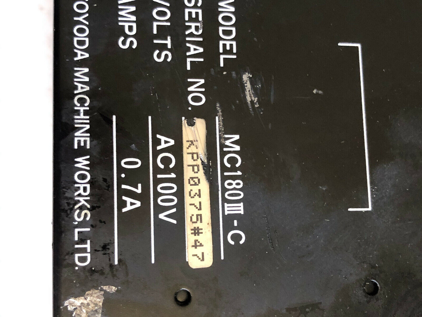 Toyoda Mc180iii-C Cnc Servo Controller Ac 100V, R-Work 250Amp2,Ch