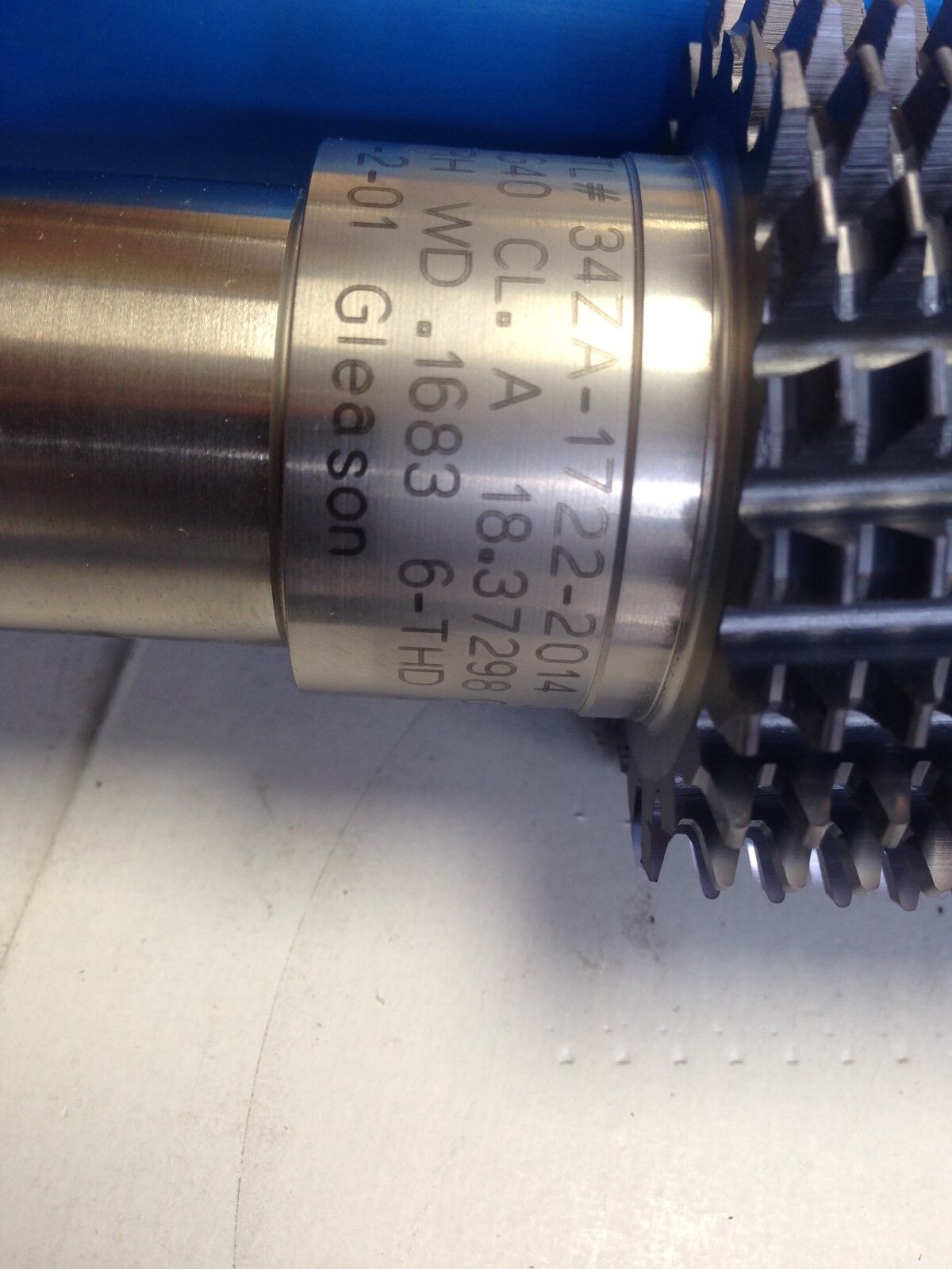 New Gleason 34Za-1722-2014 Gear Hob Cutters, 18.37298 Gndp Id-30826-000-2,Fj