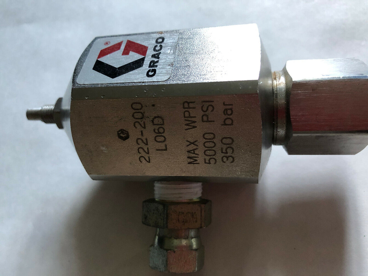 Graco 222-200 L06d Back Pressure Valve 5000Psi,Graco 222-200 ,Ss