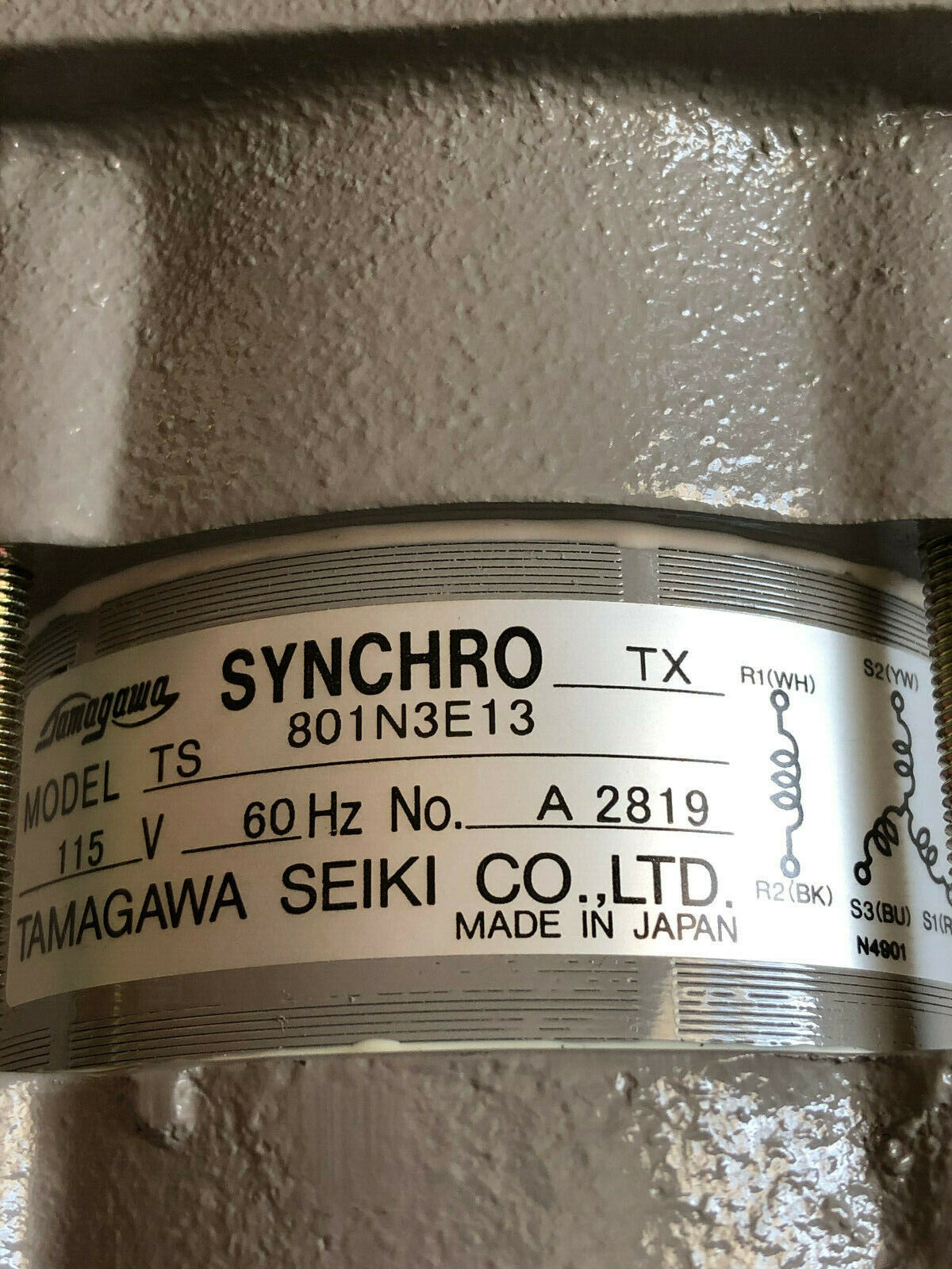 New Tamagawa Seiki Ts 801N3e13 Synchro Stepping Motor, 115 Vac,Ae