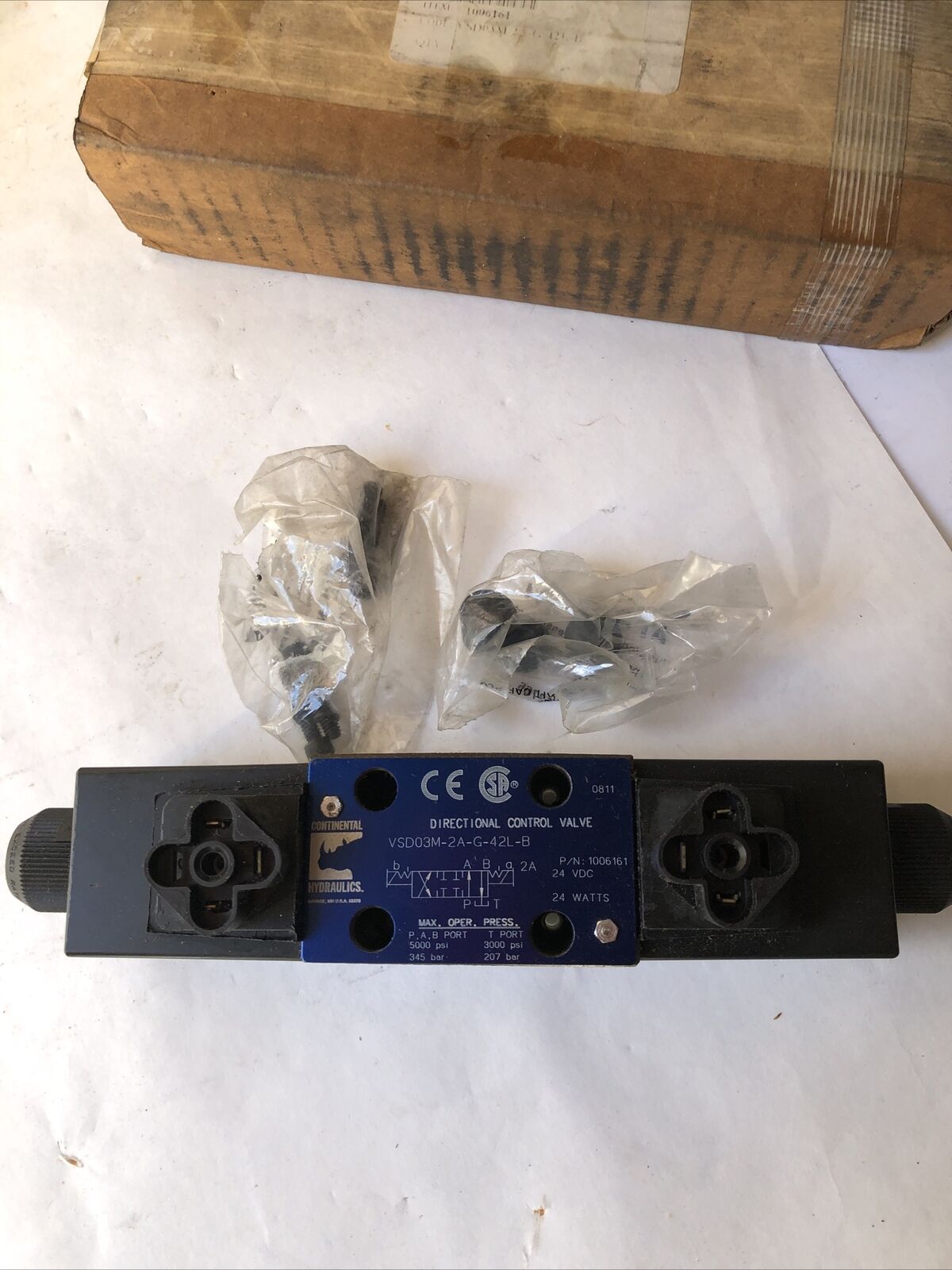 New Continental Hydraulics Vsd03m-2A-G-42L-B Directional Valve,1006161,24 V,Fi