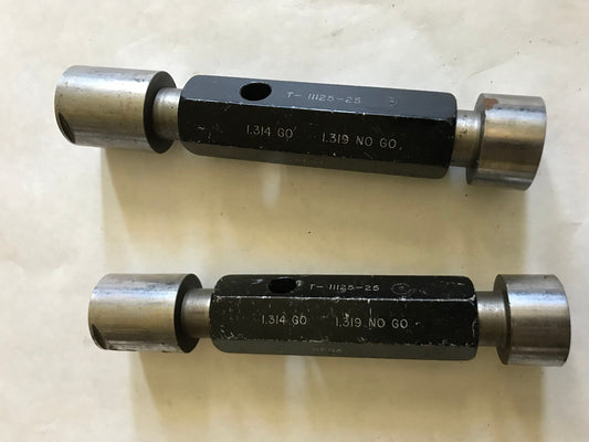 Lot 2 Regal Inspection Gage Go No Go Plug Gage 1.314 ,1.319,Ep
