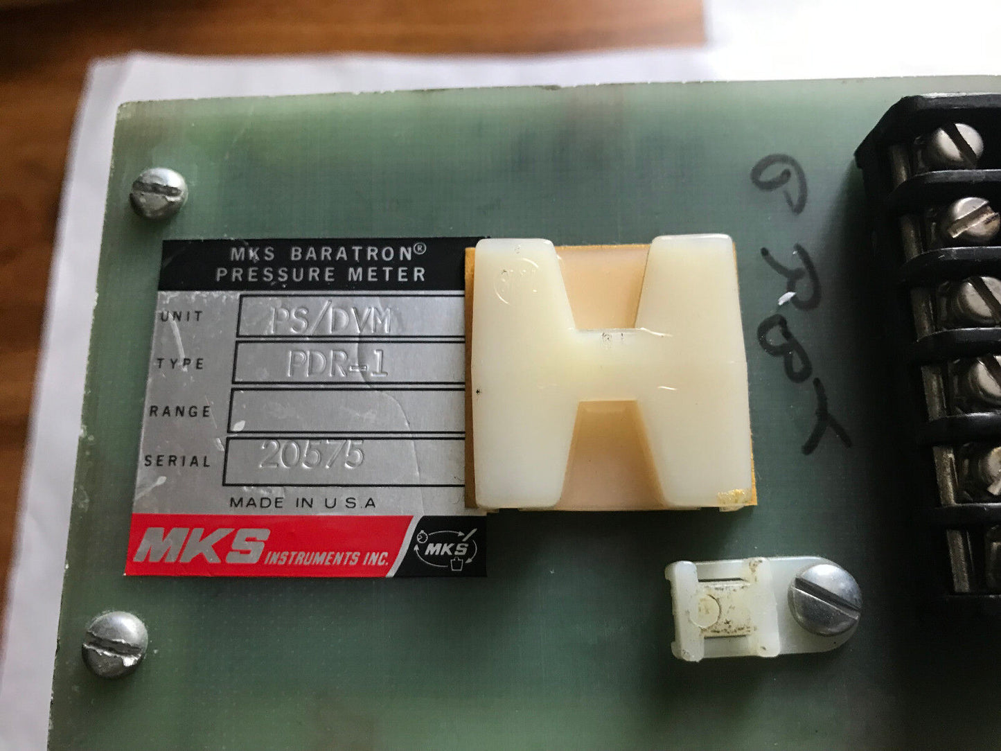Mks Ps/Dvm Baratron Pdr-1 Pressure Transducer Power Supply/Readout Type Pdr,Sh