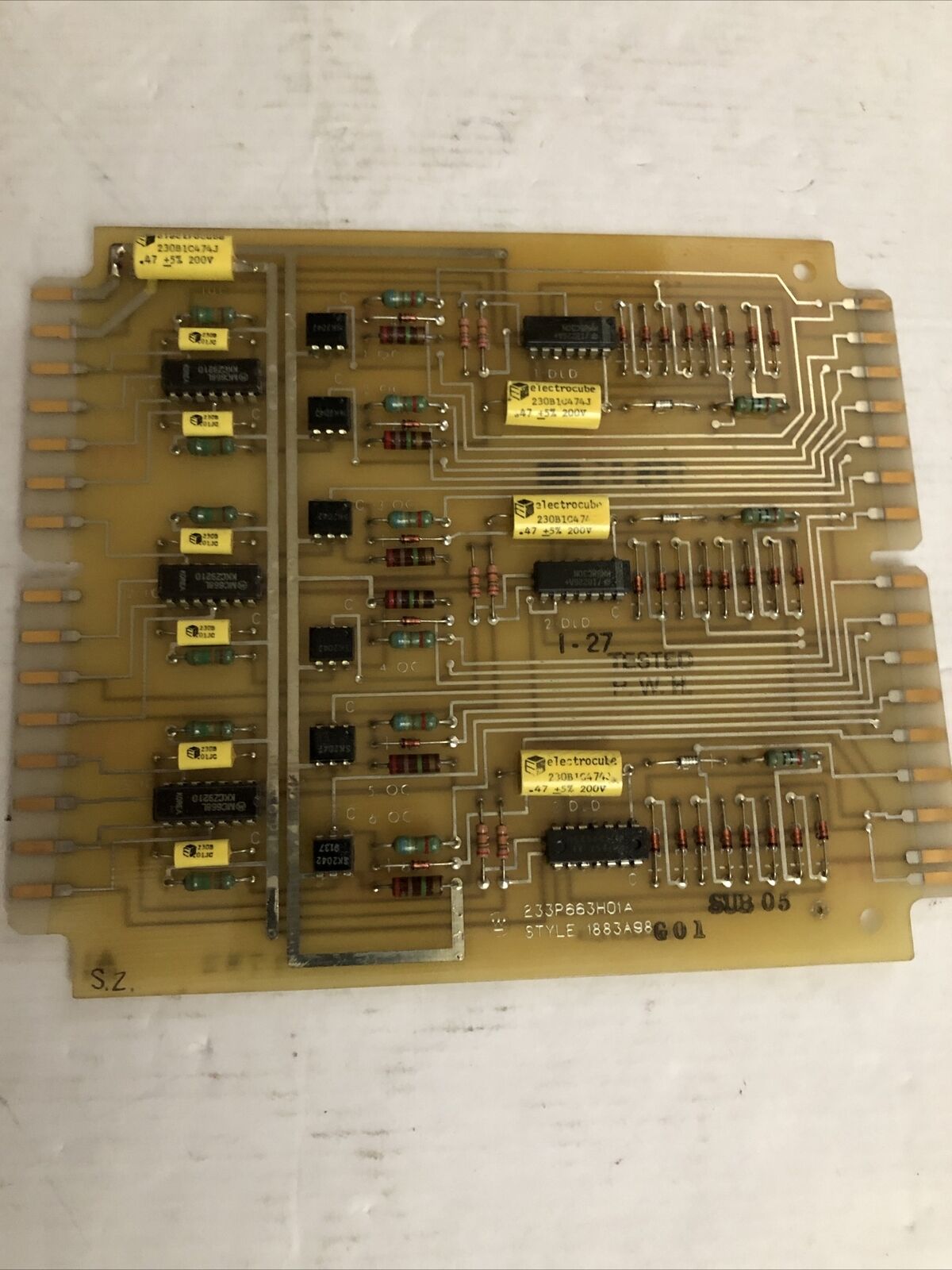 Westinghouse 1883A98g01,1883A98,233P663ho1a Dtr,233P663ho1a Board ,Cs
