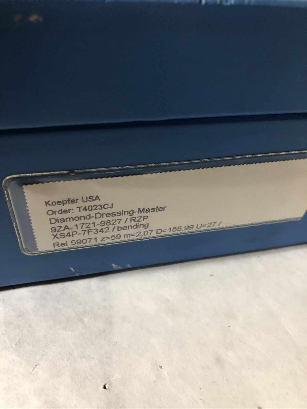 Koepfer Xs4p-7F342 Diamond Master Dresser Hone,9Za-1721-9827 /Rzp,27Mm Ford,Fd