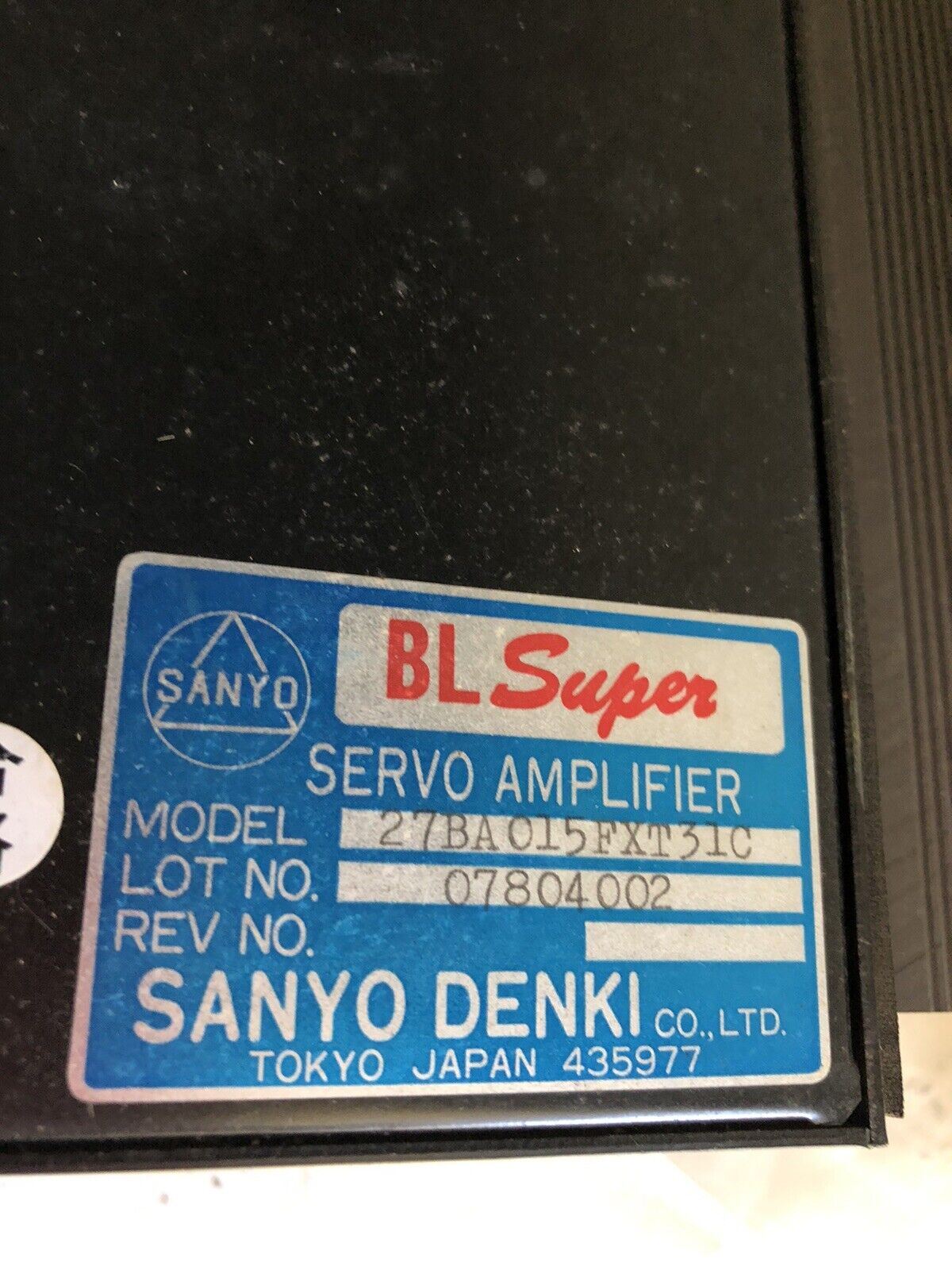 Kawasaki/ Sanyo Denki 27Ba015fxt31c Bl Super Servo Amplifier 27Bao15fxt31c,Te