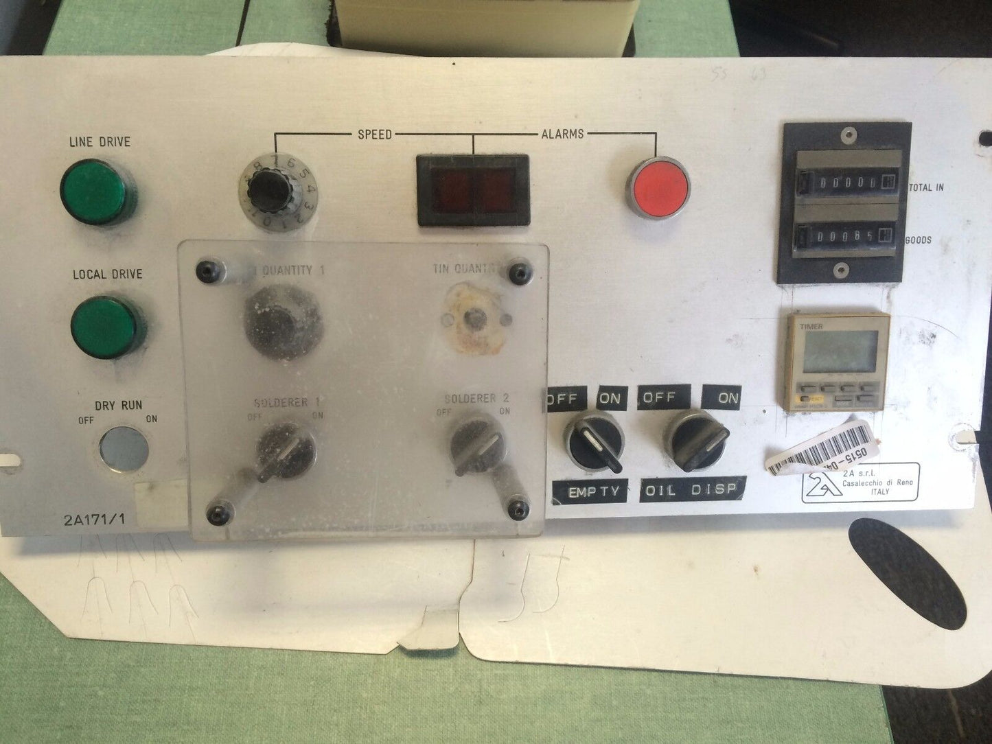 Srl 2A S.R.L 2A171/1 , 2A  2A171/1 Casalecchio Di Reno Italy Control Panel,Cv