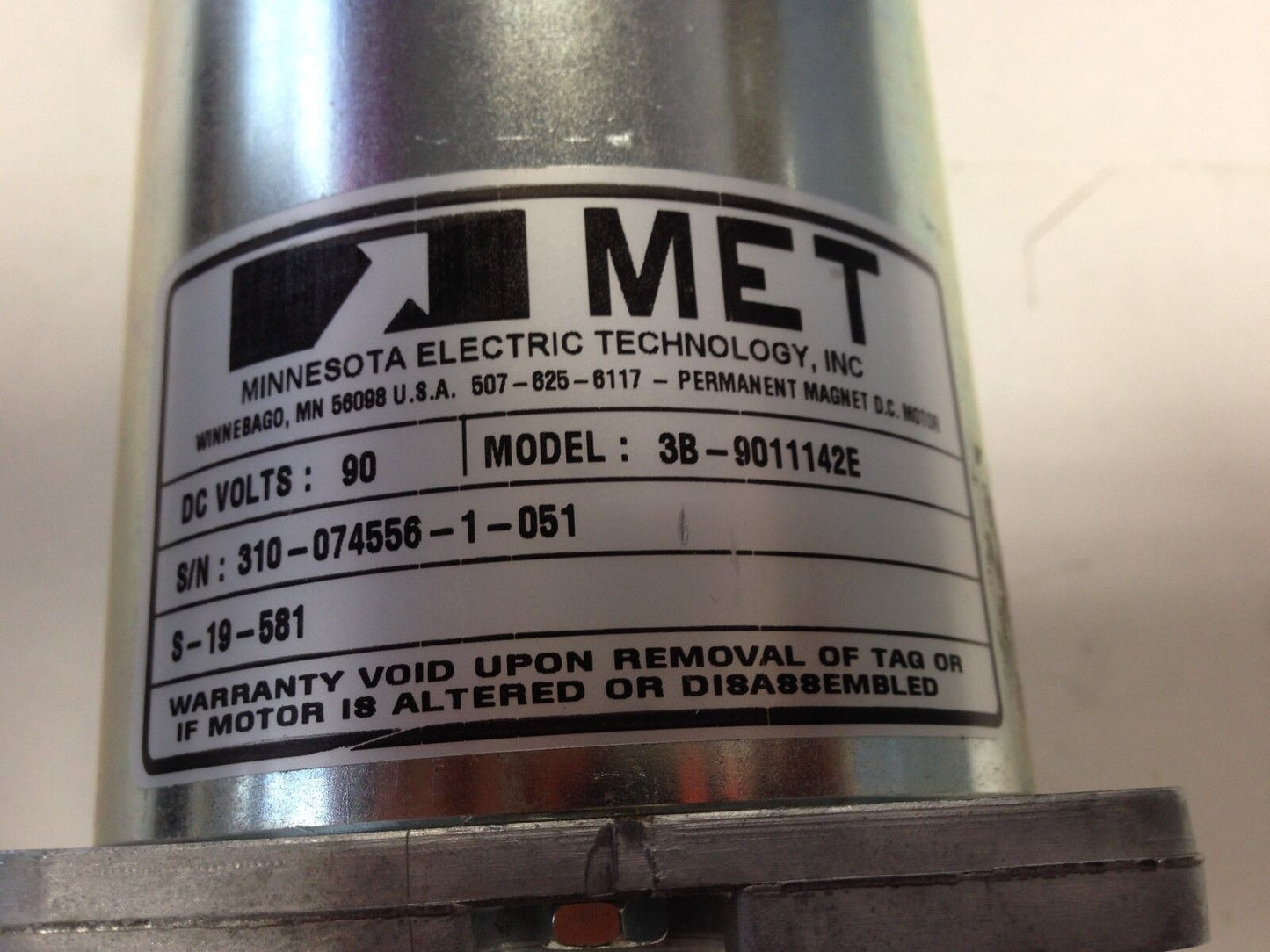 New Met 3B-9011142E Minnesota Elec Tech,Dc Volts 90,S-19-581,Tc