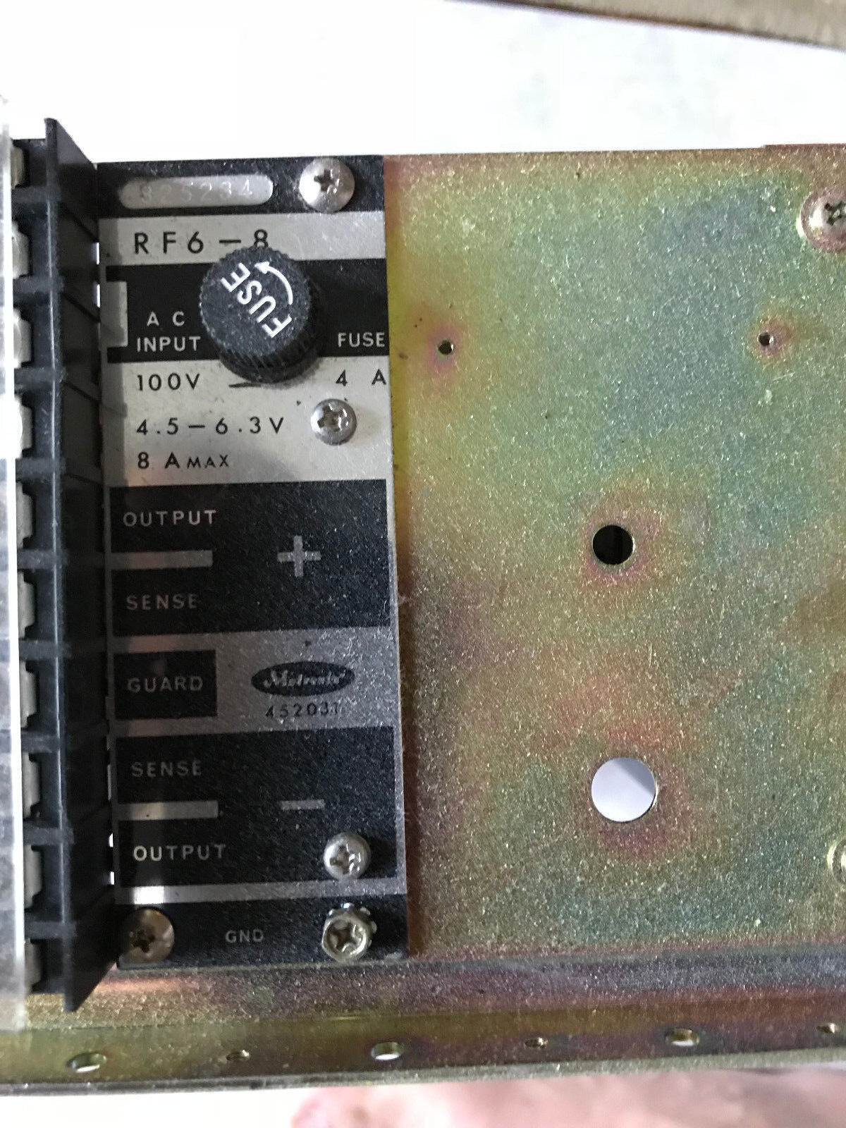 Metronix Rf6-8 Metronix 452031 Rf6-8 4.5-6.3Vdc Power Supply,Es