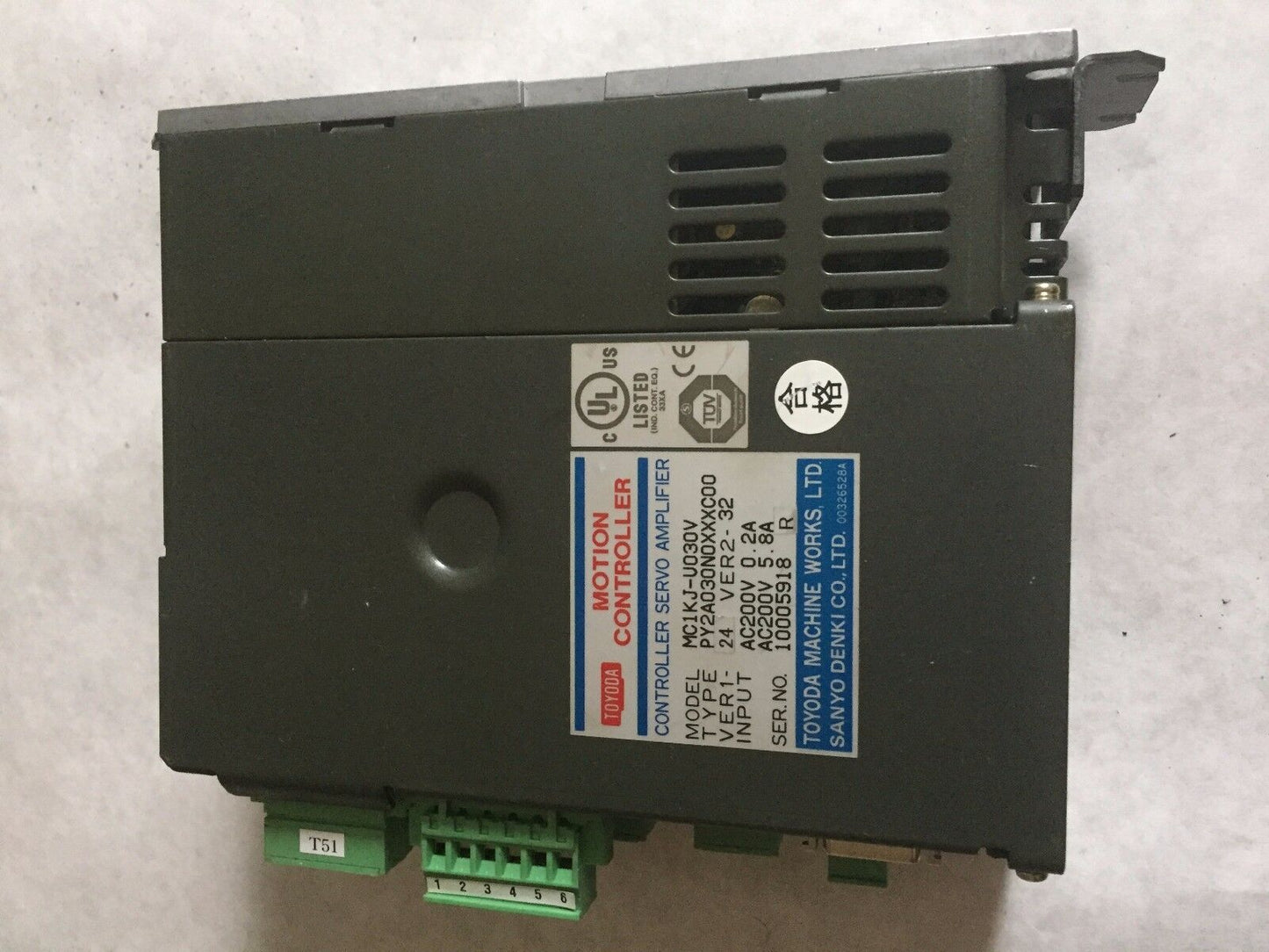 Toyoda Mc1kj-U030v Servo Amplifier Controller,Mc1kj-U030,Py2a030n0xxxc00,Ak
