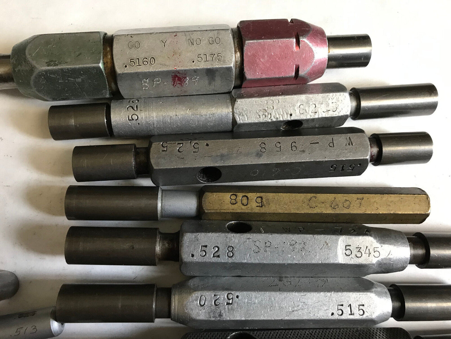 Lot 17 The Pipe Machinery Go No Go Plug Gage,.509,.525,.5204,.515,.528,.5345,Et