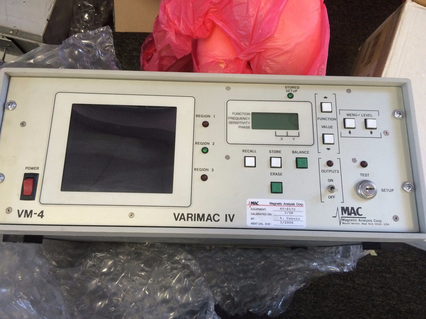 Mac Vm4det120 Magnetic Analysis Vm-4,Varimac Iv Eddy Test Comparator,Bh
