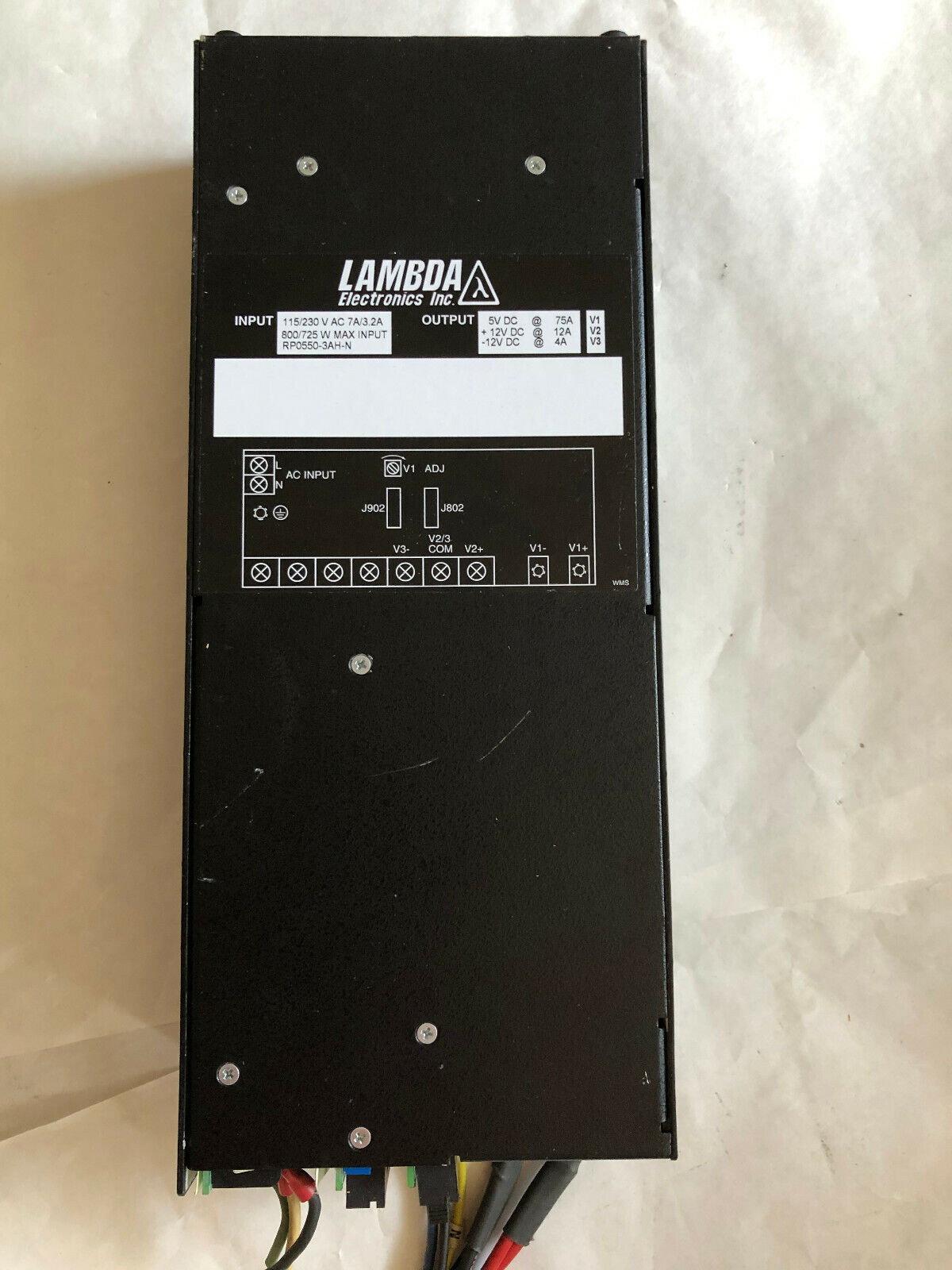 Lambda Electronics Rp0550-3Ah-N, Power Supply. 500W Max,Fe