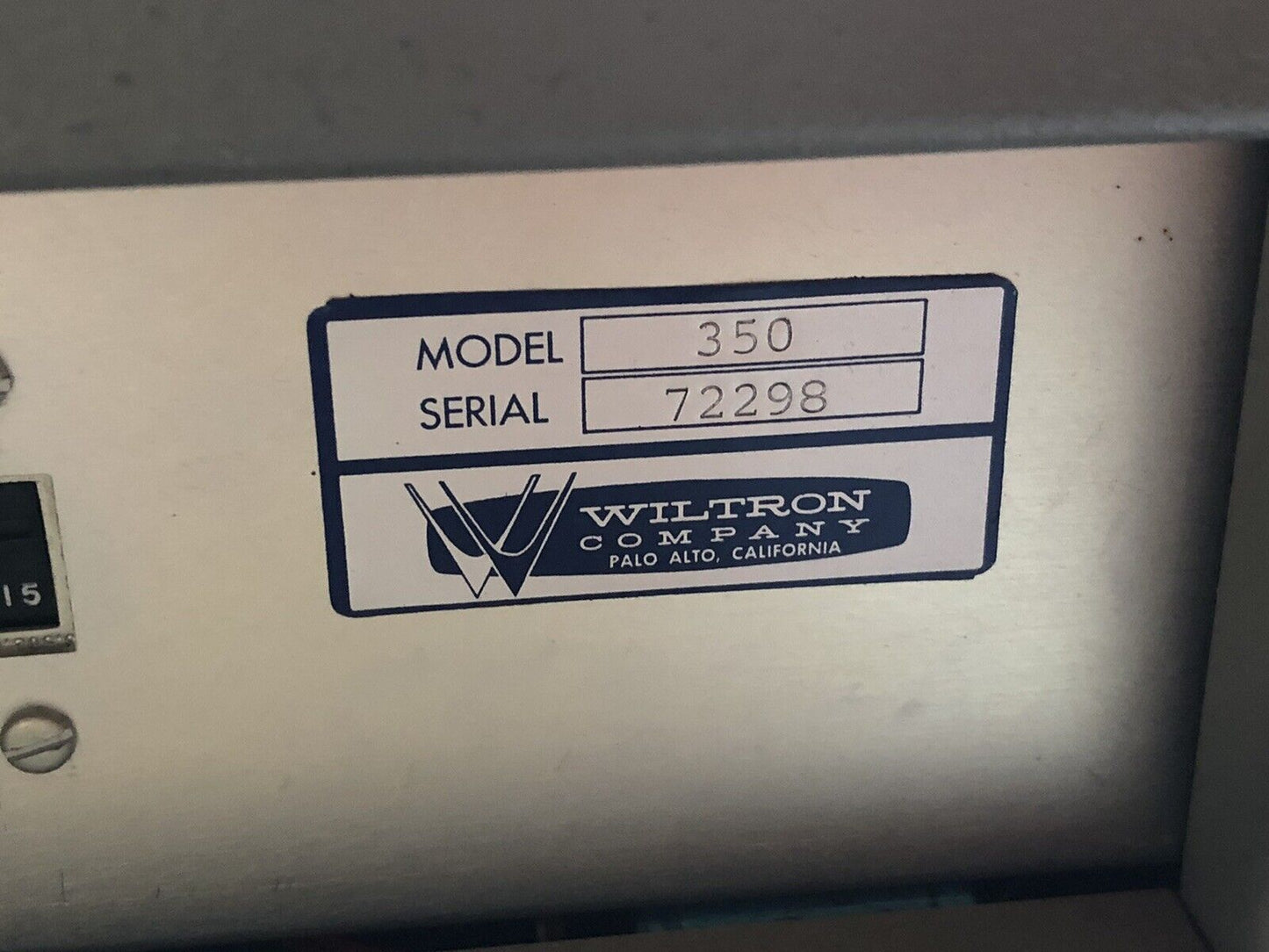 Wiltron 350 Phase Meter, 120 Vac ,Ev