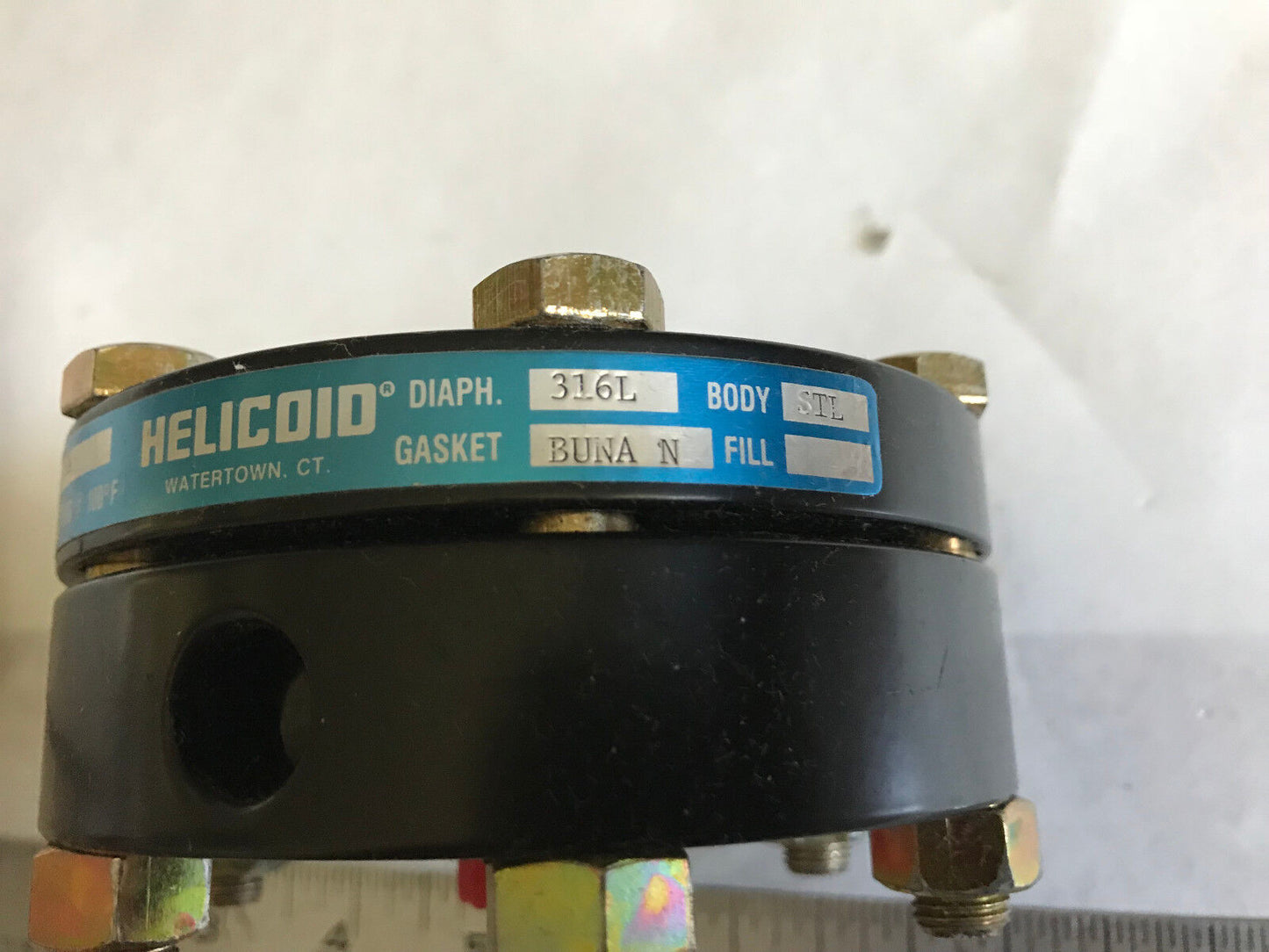New Helicoid 100Ha Diaphragm Seal,2500Psi 316L Ss  316Lss Mwp 2500 Psig 100F,Ep