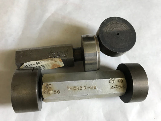 Lot The Pipe Machinery  Go No Go Plug Gage 2.0150 2.0266 2.026 2.024,Ad