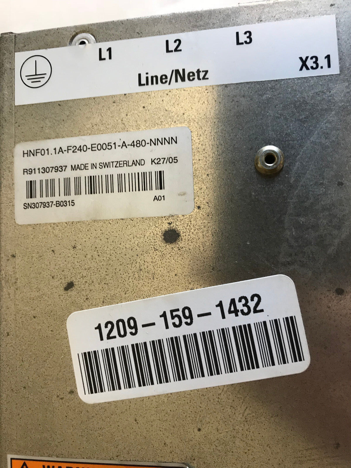 Rexroth Hnf01.1A-F240-E0051-A-480-Nnnn Indra Drive Line Filter Intradrive,Sb