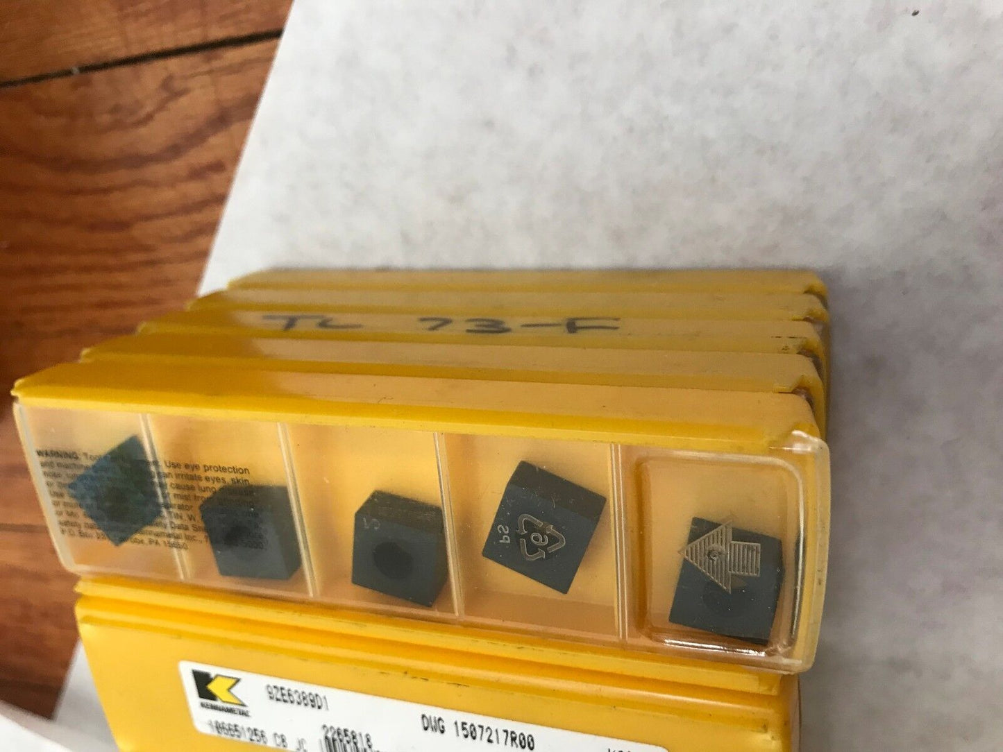 Lot 100 Kennametal 9Ze6389d1,Dwg 1507217R00 Kc915m Carbide Inserts,Ej