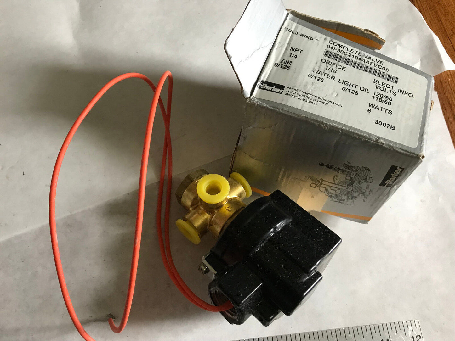 Lot 2 Parker 04F30c2104aafec05 Solenoid Valve Gold Ring,O4f30c2104aafec05,110V