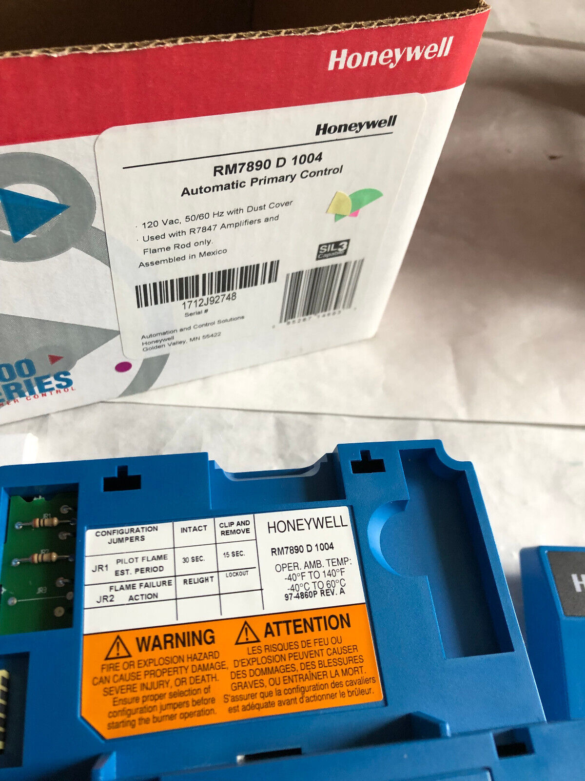New Honeywell Rm7890d1004,Rm7890 D 1004,Rm7890d 1004 Burner Controller,Ay