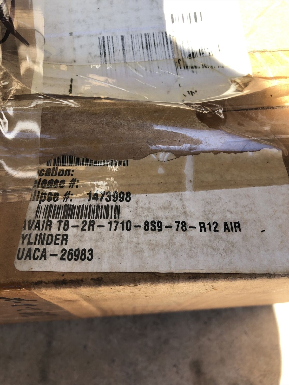 New Savair T6-2R-1710-8S9-78-R12 Pneumatic Cylinder,T6 2R 1710 8S9 76 R12 Air,Ac