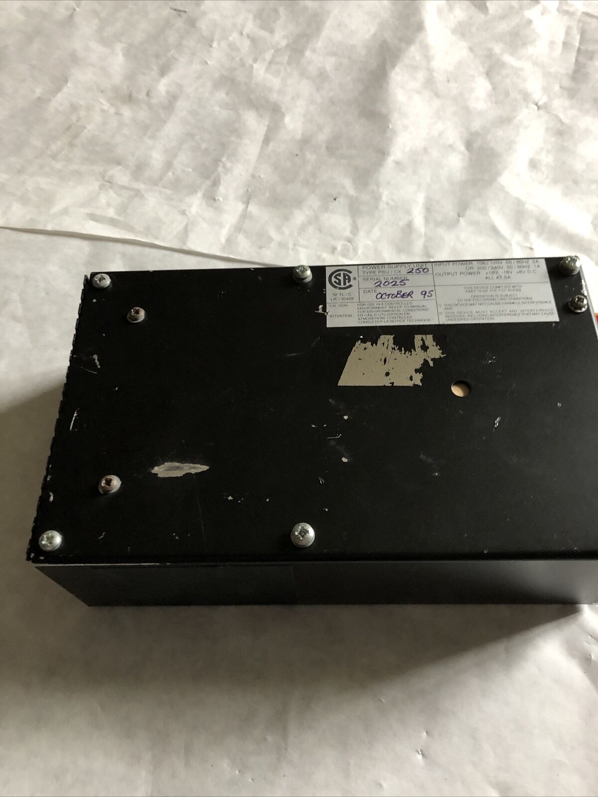 Deemstop Psu/Cx/Cz,Psu/Cx 250 Power Supply 100/120Vac,250Rating,Ea