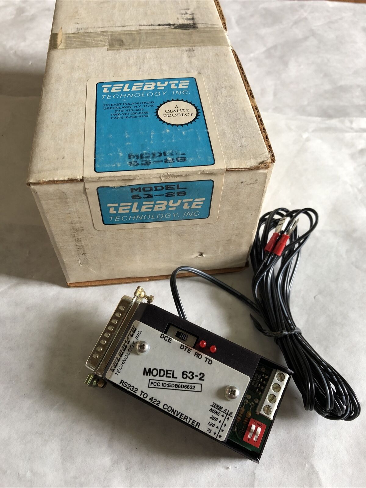 New Telebyte 63-2, 63-2S Rs232 To 422 Converters,Ct