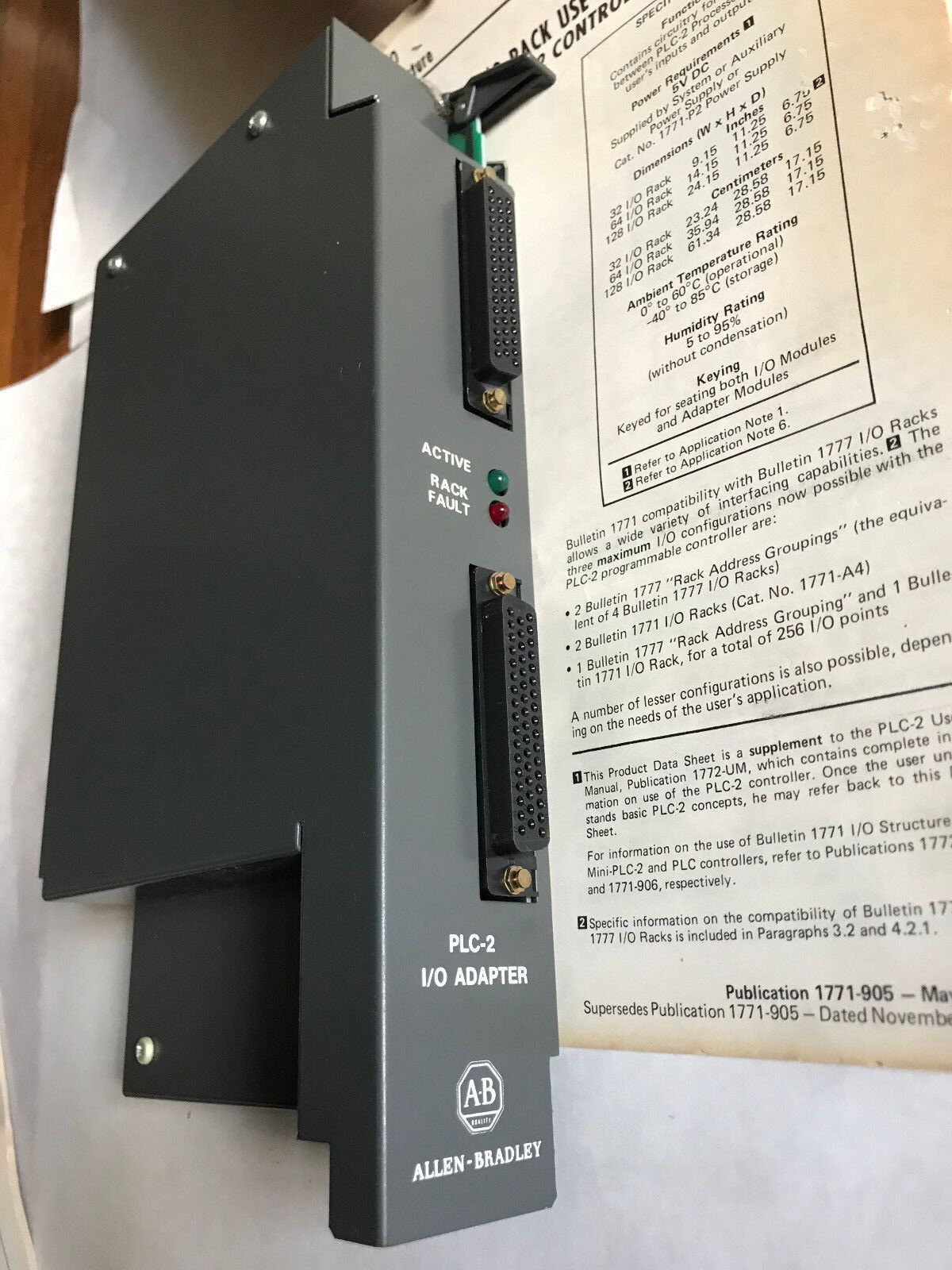 New A-B Allen-Bradley 1771-Al I/O Adapter Module Plc-2 I/O Adapter,Sh