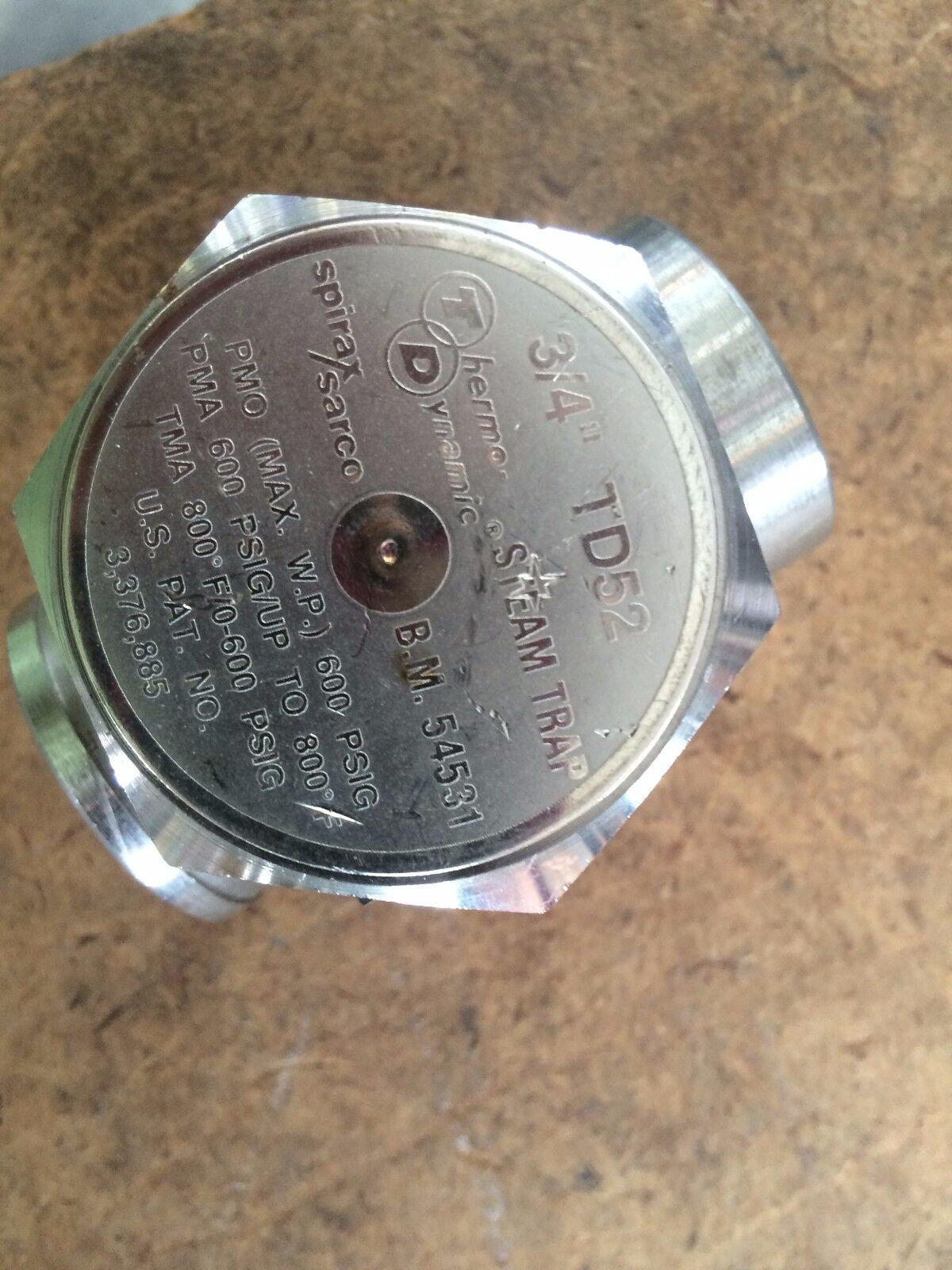 New 3/4 Npt Spirax Sarco Td52 Steam Trap 3/4 Td52 Thermo-Dynamic B.M.54531,En,Bh
