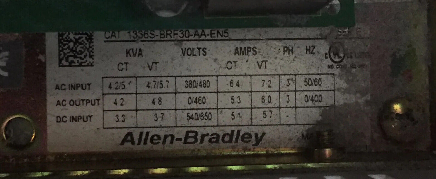 Allen Bradley 1336S-Brf30-Aa-En5 Ac Variable Speed Drive,42336-221-51,1336,Ap