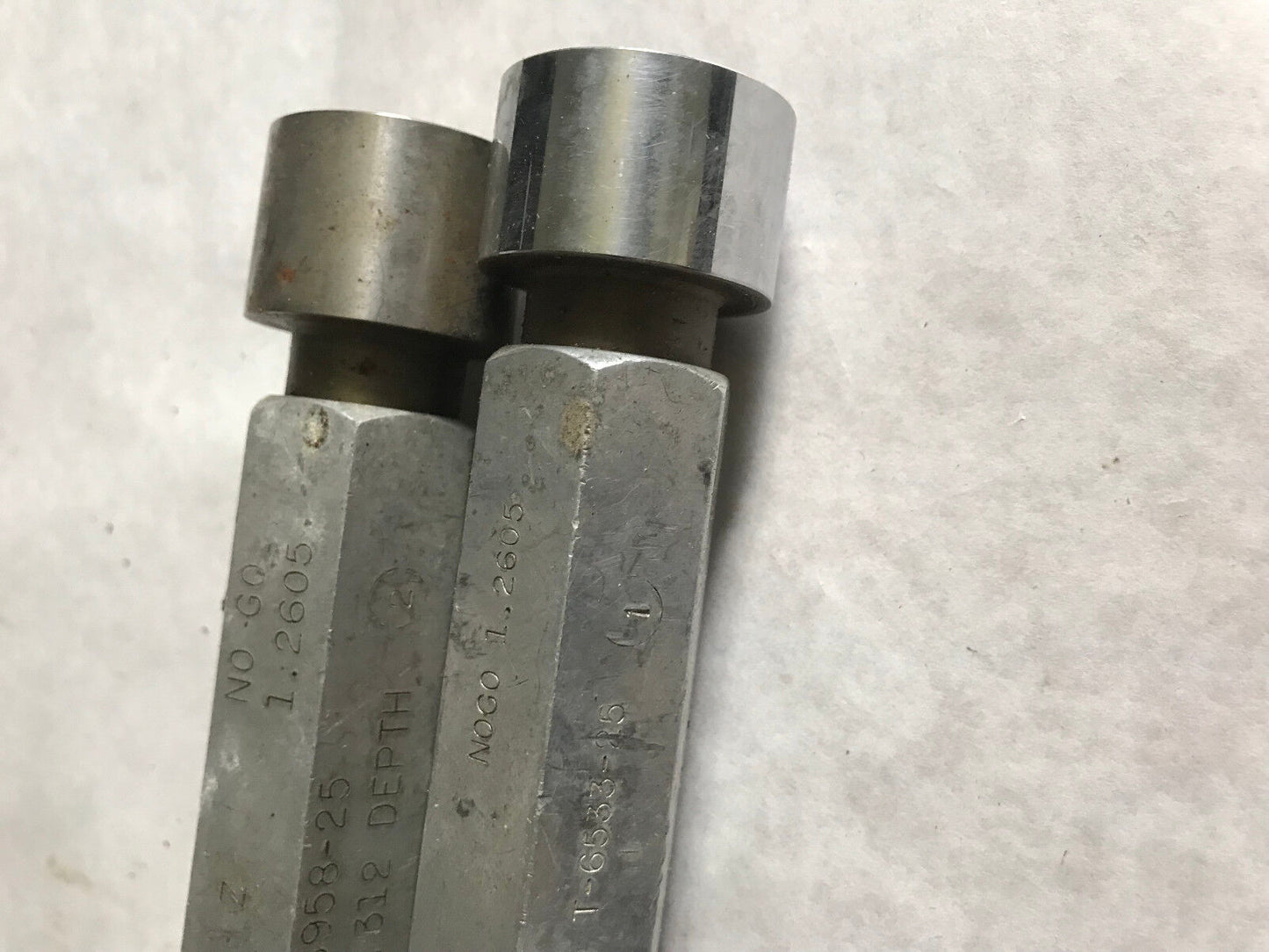 Lot 2 Chromium Inspection Gage Go No Go Plug Gauge 1.2524 1.2605,Et