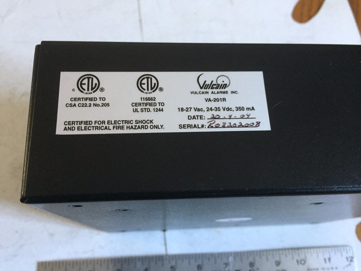 Vulcain Va-201R Honeywell Relay Module Va-201R,18-27Vac Alarme,Tl