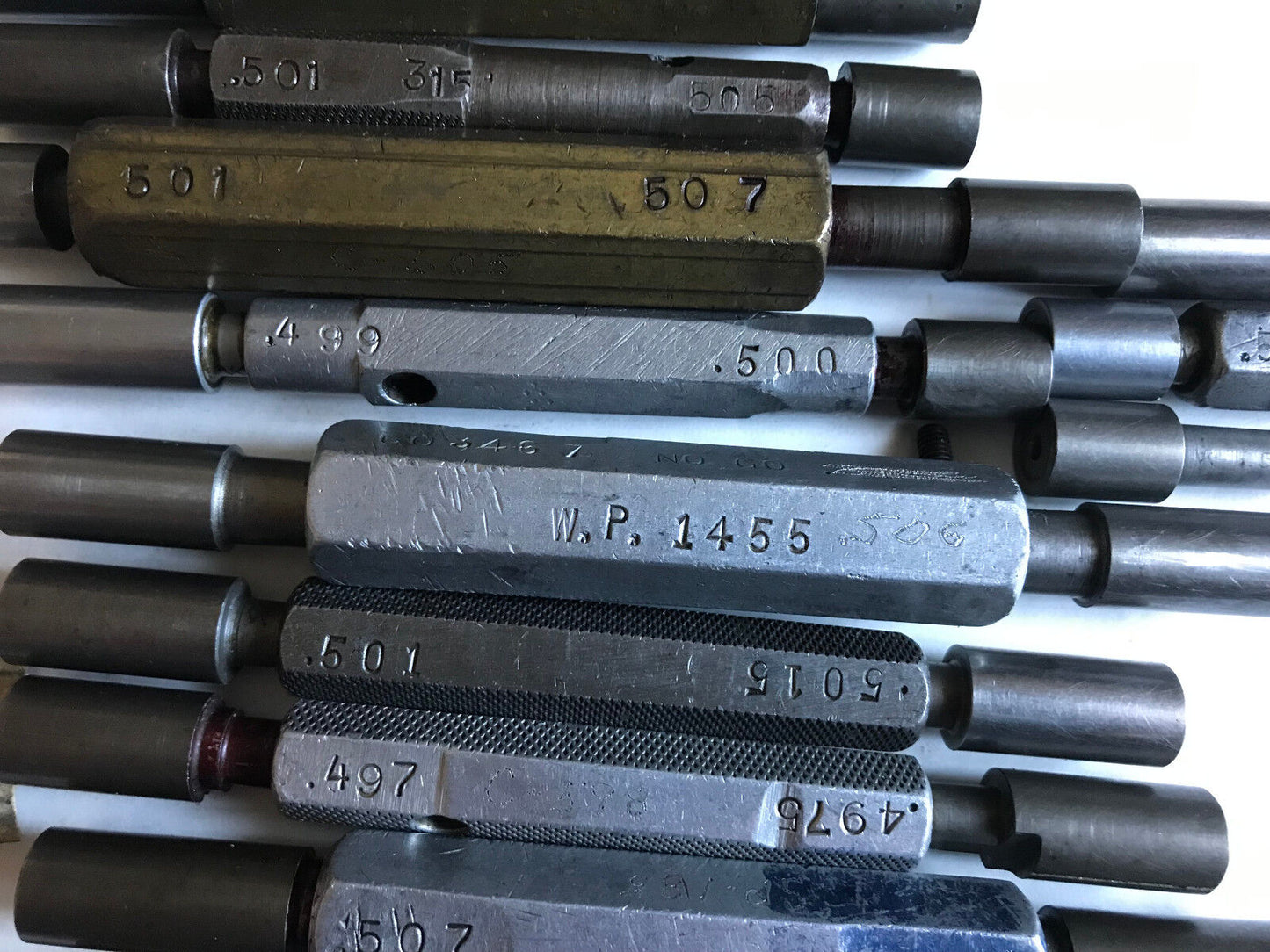 Lot The Pipe Machinery Go No Go Plug Gage .507,.5025,.501,.505,.503,.497,.510,Sa