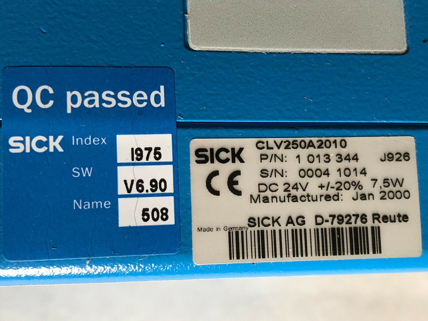 New Sick Clv250a2010,1 013 344 Optic Barcode Scanner V6.90 Software,Ew