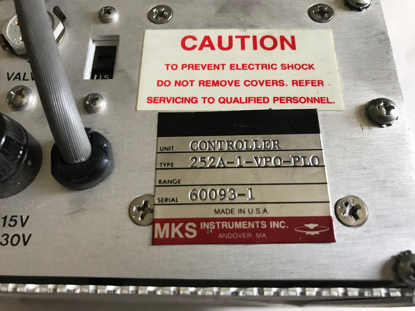 Mks 252A-1-Vpo-Plo,Mks 252A Exhaust Valve Control/Monitor Unit Controller,Sa
