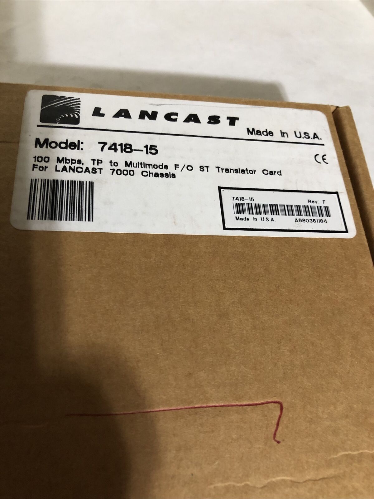 New Lancast 7418-15,100 Base 100Mbps Tp To Multimode Sc 741815,6700-741814001,Fk