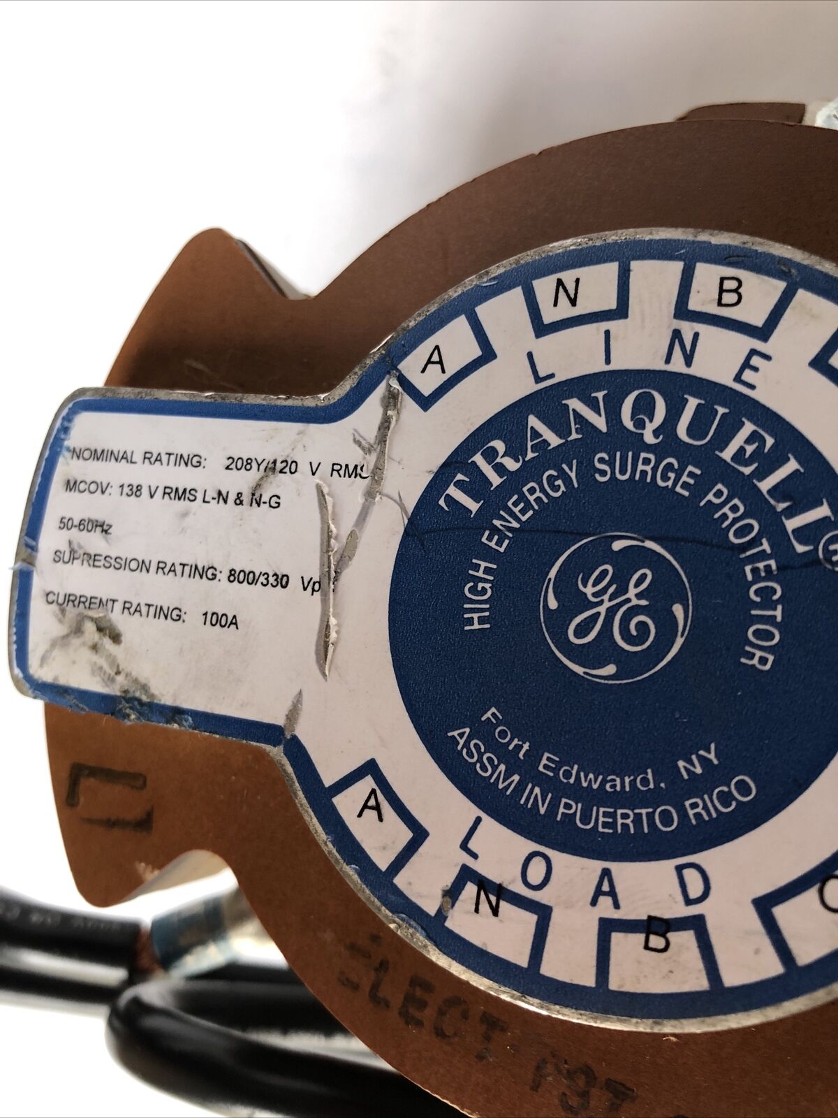 Ge 9L10kab414  General Electric Surge Supressor Tranquell High Energy,Fk